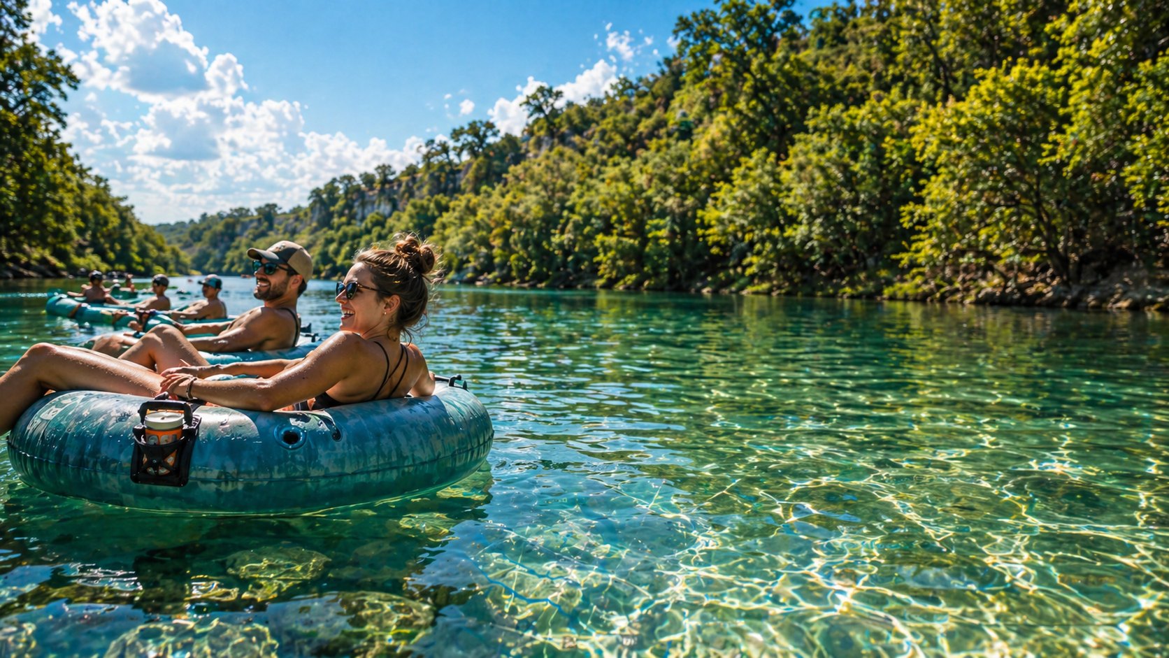 Detailed river view in the Texas Hill Country